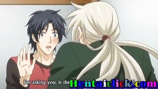 Handsome hentai gays hot foreplay and sex act