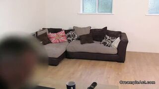 Blonde amateur takes pussy creampie