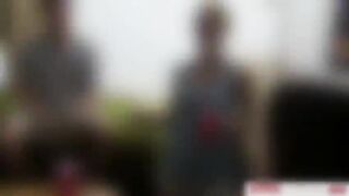 College hotties gets their pussy pounded  and girls taking turns sucking on one cock