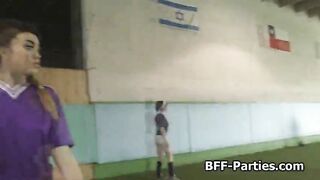 Cunt licking all coed football lesbian show