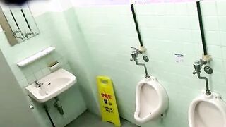 Pervert molests shy Girl on a public toilet