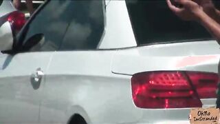 Latina gets picked up and slammed by the strangers big cock