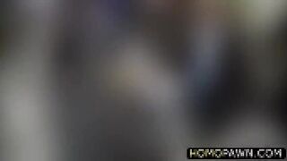 Old desperate man fucked the pawnshop owner in the ass bu his redhead cock