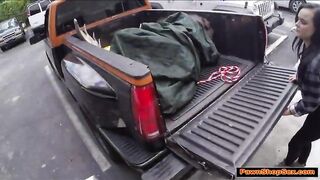 Lesbian couple suck cock for cash