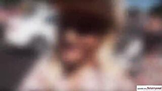 Sexy Charli gets her sweet tight ass banged from behind at the backseat