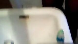 Sexy busty big tit ebony babe takes a sexy shower