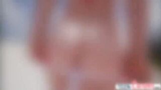 Rad hair bombshell Rainia Belle gets pounded by a monster cock