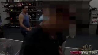 Horny and Busty Blonde gets pawned inside trying to sell something