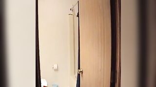 She swallows my cum in bahtroom