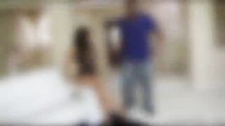 Long haired ebony chick seduces Lex and gets doggy style fuck