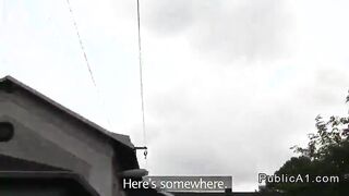 Czech blonde amateur banging outdoor