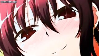 Fiery redheaded anime bitch cumming