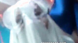 Crazy college students group sex fun