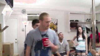 unbelievable brunette likes it hardcore on college