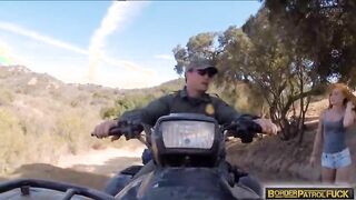 Teen slut caught at the border n fucked