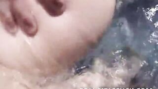 Pornstar sluts engage in poolside orgy