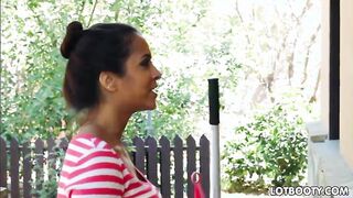 Big ass StepMom threesome with booty maid