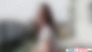 Hot and sexy teen Scarlett Sawyer reveals ass and gets her butt lubricated and fucked