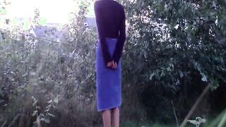 French couple fucks outdoors