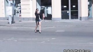 Needy teen blowing for money on amateur video