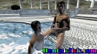 Muscular hentai gay group gangbanged n jerked