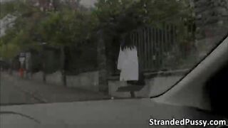 Damn hot Euro chick Leyla gets banged by the lucky dude