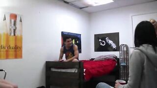 Three hot young teens enjoying groupsex