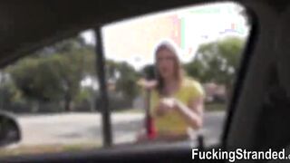 Teen London Smith hitchhikes and fucks