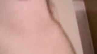 Amateur hunk tugging his cock sitting in his recliner