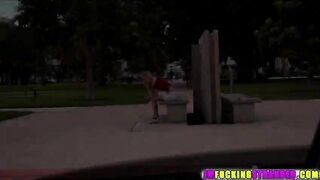 Beautiful Blonde Mila Evans arguing with bf gets spotted by guy