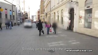 Dicking a blonde in the ass at study