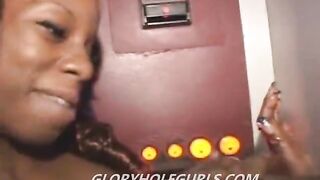 Wicked hot black girl gloryhole suck