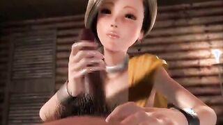 Animated fairy jerking a dick