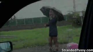 Damn Euro girl Christen rides the strangers massive hard dick