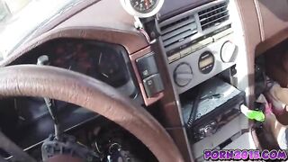 Natalie Sucked That Big Cock Inside Car For Money