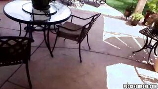Horny babe Alisons outdoor sex is on a drone cam filmed