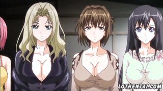 Four anime girls decided to relax in village