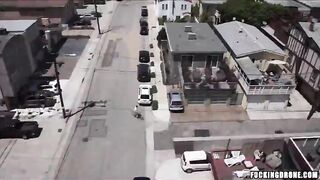 Booty babe Jannifers rooftop sex is a wild doggystyle action