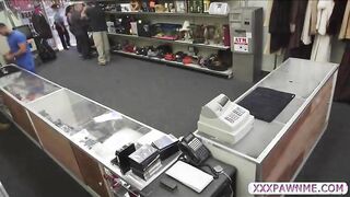 Sexy latina female security officer gets pursuaded to pawn her body