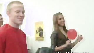 College teen girl sucks for social rank