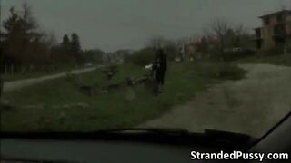 Gorgeous Anina gets pussy fucked hard by two big cocks