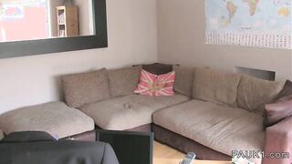 Busty amateur anal banged on casting