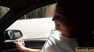 Lusty hitchhiker teen anal screwed up