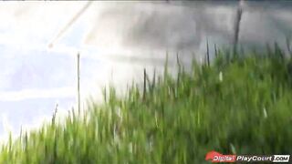 Cassidy Klein sunbathesand fucks outside