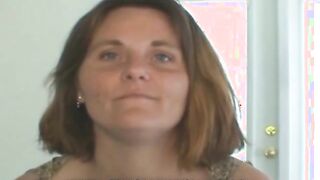 Topless crackhead hooker chats to man