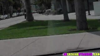 Sexy Blonde Jenna Marie gets spotted and offered a lift by stranger