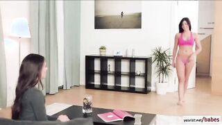 Tight brunette Cecilias truly unforgettable threesome