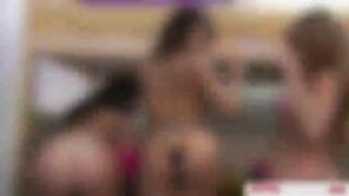 Sexy coeds shows their tight bodies and juicy pussies