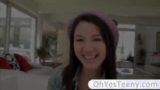 Asian teen Daisy Summers loves riding a foot long dick and sucks cum