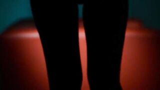 attractive babe masturbating in pantyhose